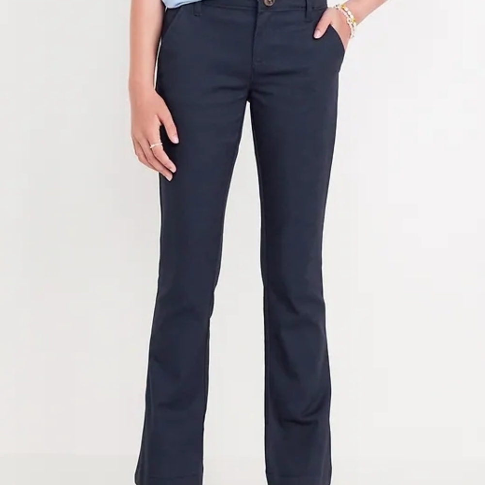 Old Navy Dark Blue Girls Bootcut Trousers Sz:18 Plus NWT